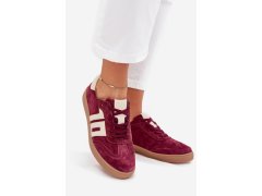 Dámské semišové sneakersy vinceza 79557 bordové 2