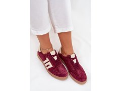 Dámské semišové sneakersy vinceza 79557 bordové 3