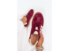 Dámské semišové sneakersy vinceza 79557 bordové 5