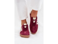 Dámské semišové sneakersy vinceza 79557 bordové 8