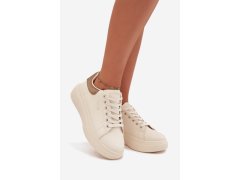 Dámské sneakersy na platformě big star ss274246 světle béžové 3