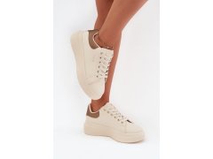 Dámské sneakersy na platformě big star ss274246 světle béžové 7