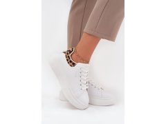 Dámské tenisky na platformě big star ss274247 bílé Leopardí 4
