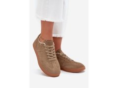 Dámské semišové sneakersy big star ss274675 hi-poly system Béžové 1