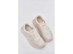 Zateplené dámské sneakersy na platformě big star ss274008 hi-poly system světle béžové 3