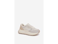 Zateplené dámské sneakersy na platformě big star ss274008 hi-poly system světle béžové 5