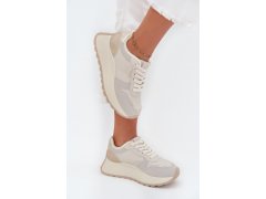 Zateplené dámské sneakersy na platformě big star ss274008 hi-poly system světle béžové 6