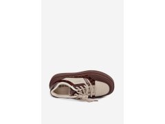 Dámské sneakersy na platformě big star ss274356 leopardí hnědo-bežové 1
