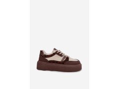 Dámské sneakersy na platformě big star ss274356 leopardí hnědo-bežové 8