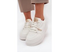 Dámské sneakersy na platformě big star ss274359 Bílé 6