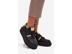 Dámské sneakersy na platformě big star ss274360 Černé 2