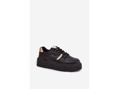 Dámské sneakersy na platformě big star ss274360 Černé 4