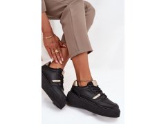 Dámské sneakersy na platformě big star ss274360 Černé 7