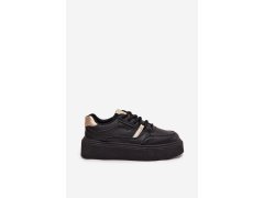 Dámské sneakersy na platformě big star ss274360 Černé 8