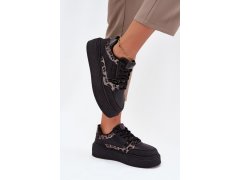 Dámské tenisky na platformě big star ss274358 leopardí černé 6