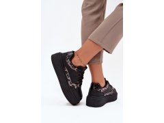 Dámské tenisky na platformě big star ss274358 leopardí černé 7