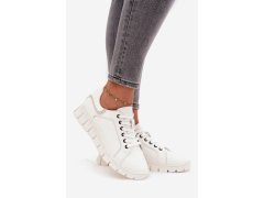 Kožené dámské polobotky vinceza 41493 Bílé 1