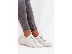 Kožené dámské polobotky vinceza 41493 Bílé 5