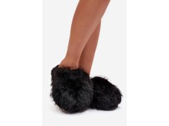Kožešinové dámské pantofle černé Iseline 1