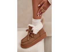 Dámské sněhule z&nbsp;přírodní semiš d.franklin dfsh375006 Camel 4