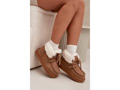 Dámské sněhule z&nbsp;přírodní semiš d.franklin dfsh375006 Camel 5