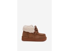 Dámské sněhule z&nbsp;přírodní semiš d.franklin dfsh375006 Camel 7