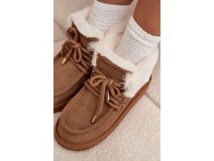 Dámské sněhule z&nbsp;přírodní semiš d.franklin dfsh375006 Camel 8