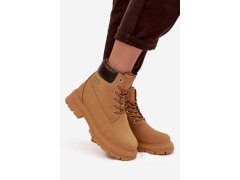Izolované dámské trekové boty na zip camel Selinda 1