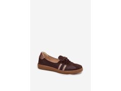 Kožené semišové dámské polobotky typu barefoot zazoo n1341 čokoládové 3