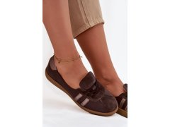 Kožené semišové dámské polobotky typu barefoot zazoo n1341 čokoládové 6