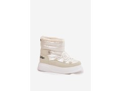 Dámské zimní boty na platformě lee cooper lcj 25 03 3815 Bílé 3