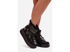 Dámské zimní boty na platformě lee cooper lcj 25 03 3814 Černé 1