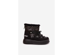 Dámské zimní boty na platformě lee cooper lcj 25 03 3814 Černé 7