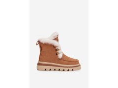 Dámské zimní boty z přírodního semiše lee cooper lcj-25-01-3738 Camel 7