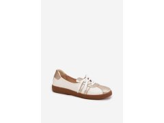 Kožené dámské polobotky typu barefoot zazoo n1341 bílozlaté 4
