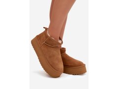 Dámské sněhule z přírodního semiše camel Mairene 4