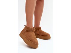 Dámské sněhule z přírodního semiše camel Mairene 5