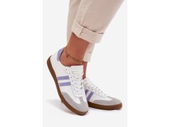 Zazoo n1068 kožené nízké dámské tenisky Bílomodré 1
