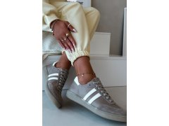 Zazoo n1068 kožené nízké dámské tenisky tmavě Béžové 4