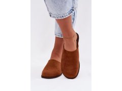 Dámské ploché sandály z eko semiše camel Veronelle 4
