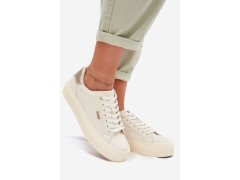 Sneakers na platformě big star tt274806 Béžové 1