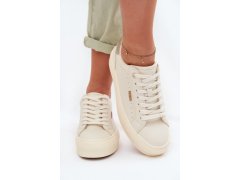 Sneakers na platformě big star tt274806 Béžové 3