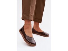 Kožené baleríny barefoot zazoo 10217 Čokoládové 1