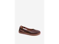 Kožené baleríny barefoot zazoo 10217 Čokoládové 3
