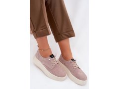 Semišové dámské polobotky na platformě vinceza 79605 béžové 6