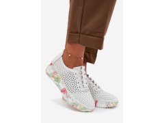 Semišové ažurové dámské polobotky vinceza 79603 Béžové 1