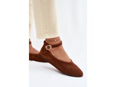 Baleríny z&nbsp;přírodního semiše big star tt274211 Camel 6