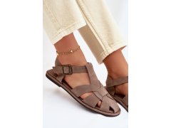 Dámské sandály ploché z&nbsp;přírodního semiše big star tt274250 Béžové 8