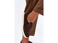 Sneakersy z&nbsp;veluru vinceza 95400 Čokoládové 4