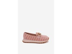 Slip on tenisky se zlatým detailem goe tt2n4081 růžové 7